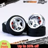 Kicarmod 1/64 Model Car ABS Wheels with Rubber Tire Brake Disc Metal Rims Diameter 10mm Refitting Parts For Model Car Hot Wheels 2