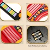 Kids Guitar Toy 2 In 1 Folding Musical Instrument Electronic Piano Brain-Training Educational Toys Birthday Gift for Girl Boy 5