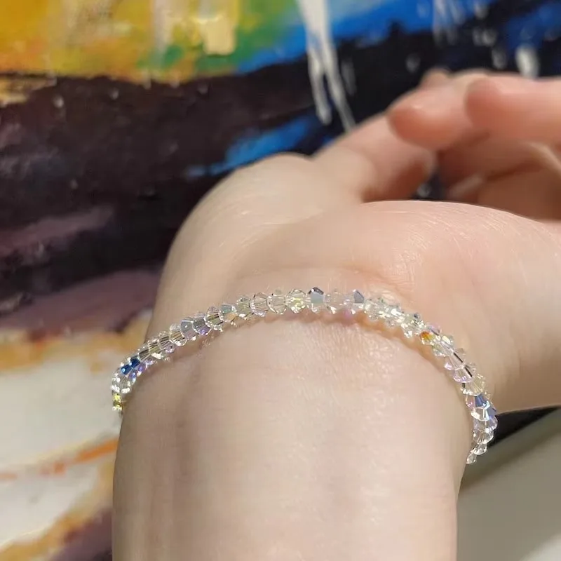 Mulit-cut Glass Crystal Irregular Beaded Choker Necklace for Women Transparent Vintage Korean Collarbone Collar Neck Jewelry - Image 5