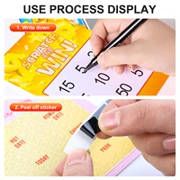 1000PCS 10mm*50mm Gray Adhesive Scratch Off Sticker DIY Manual Hand Made Scratch Card 6