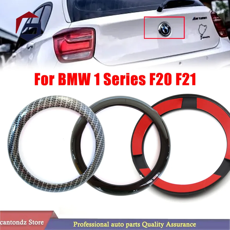 thumbnail: VHEUHZ Achterste Embleem Ring Cover - Zwart Glanzend Voor BMW 1 Serie F20 F21