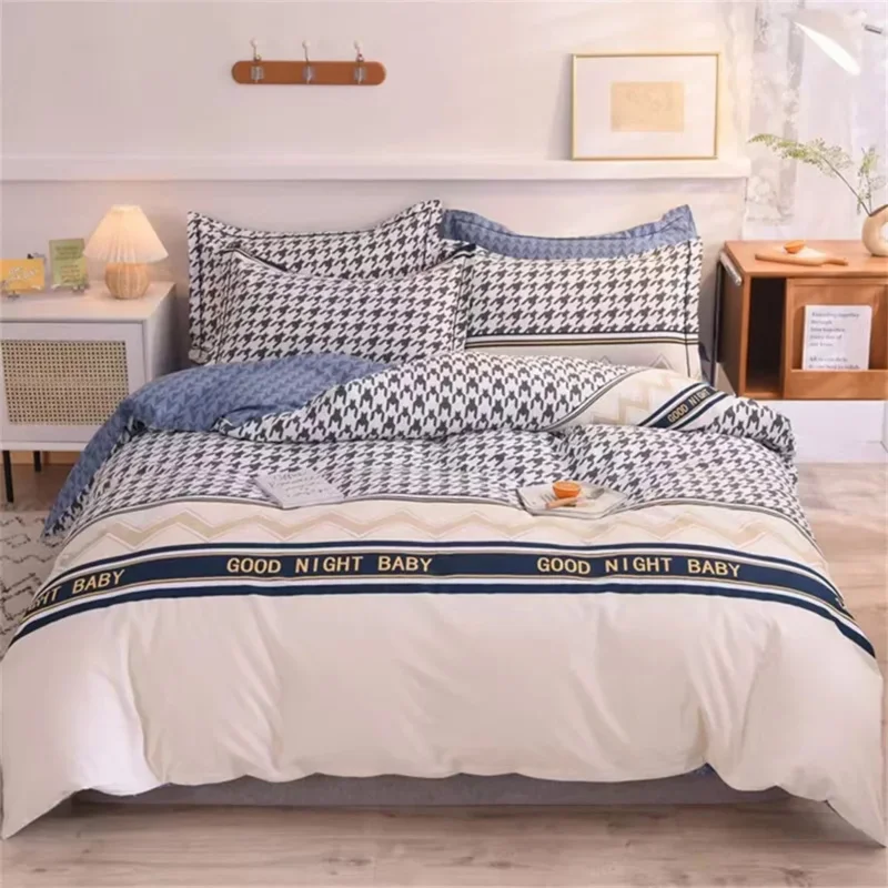 

Bedding Set, Home Textile Bed Sheet, Comfortable Thick Cotton Four Piece Pillowcase, Duvet Cover