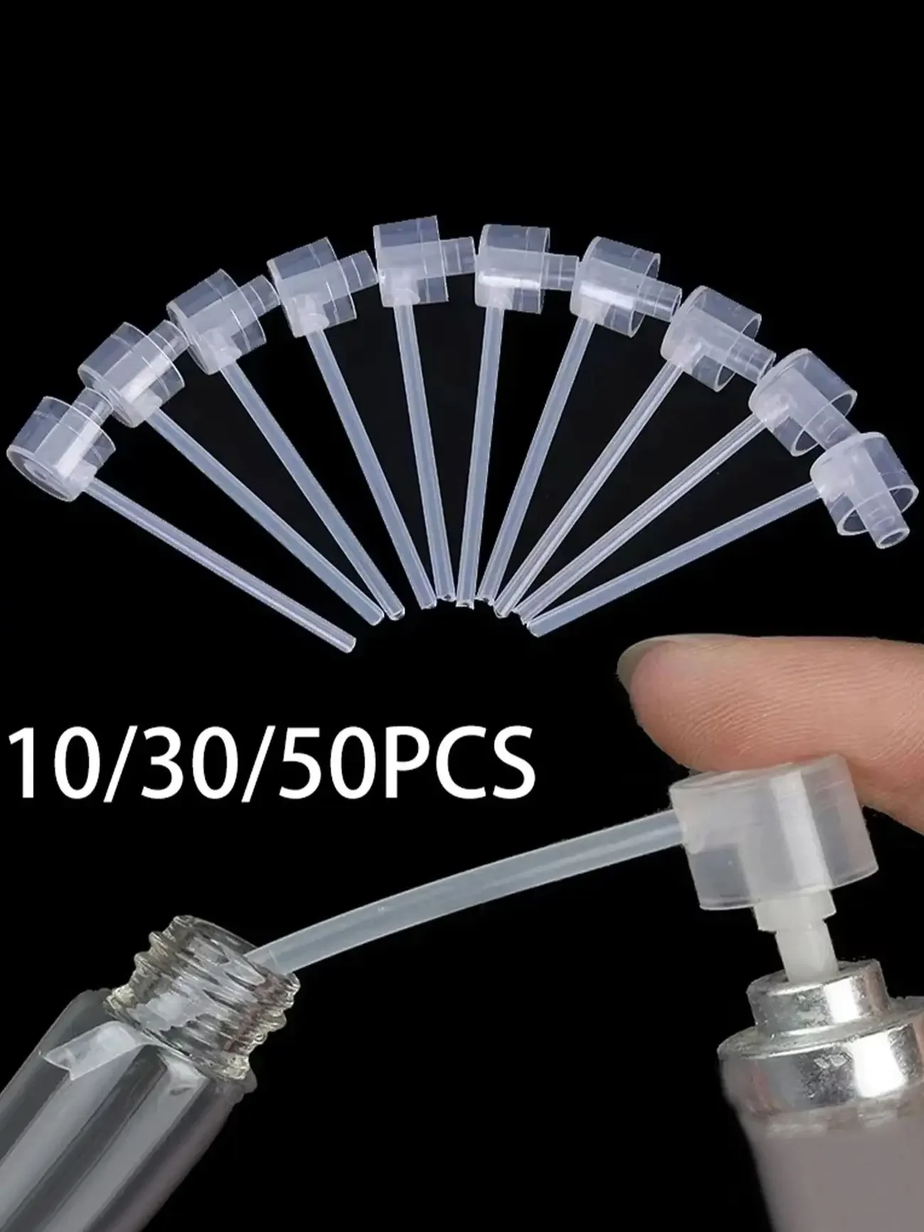 Description Picture 2 of item10/30/50pcs Refillable Perfume Dispenser Pump, Diffuser Funnel Cosmetic Pump Distributor, Portable Perfume Filling Tool