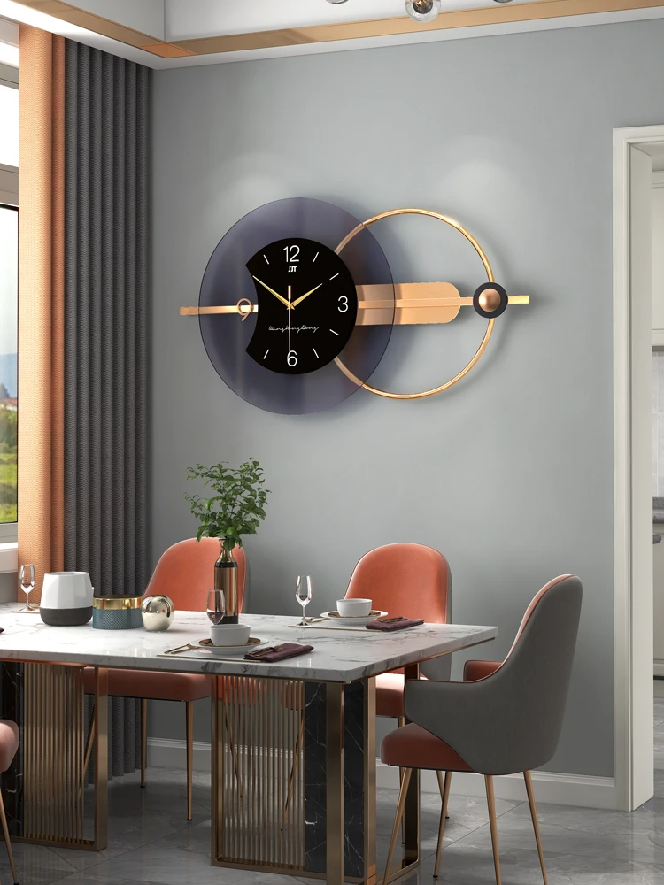Large Wall Clock Modern Design Luxury Metal Clocks Wall Home Decor
