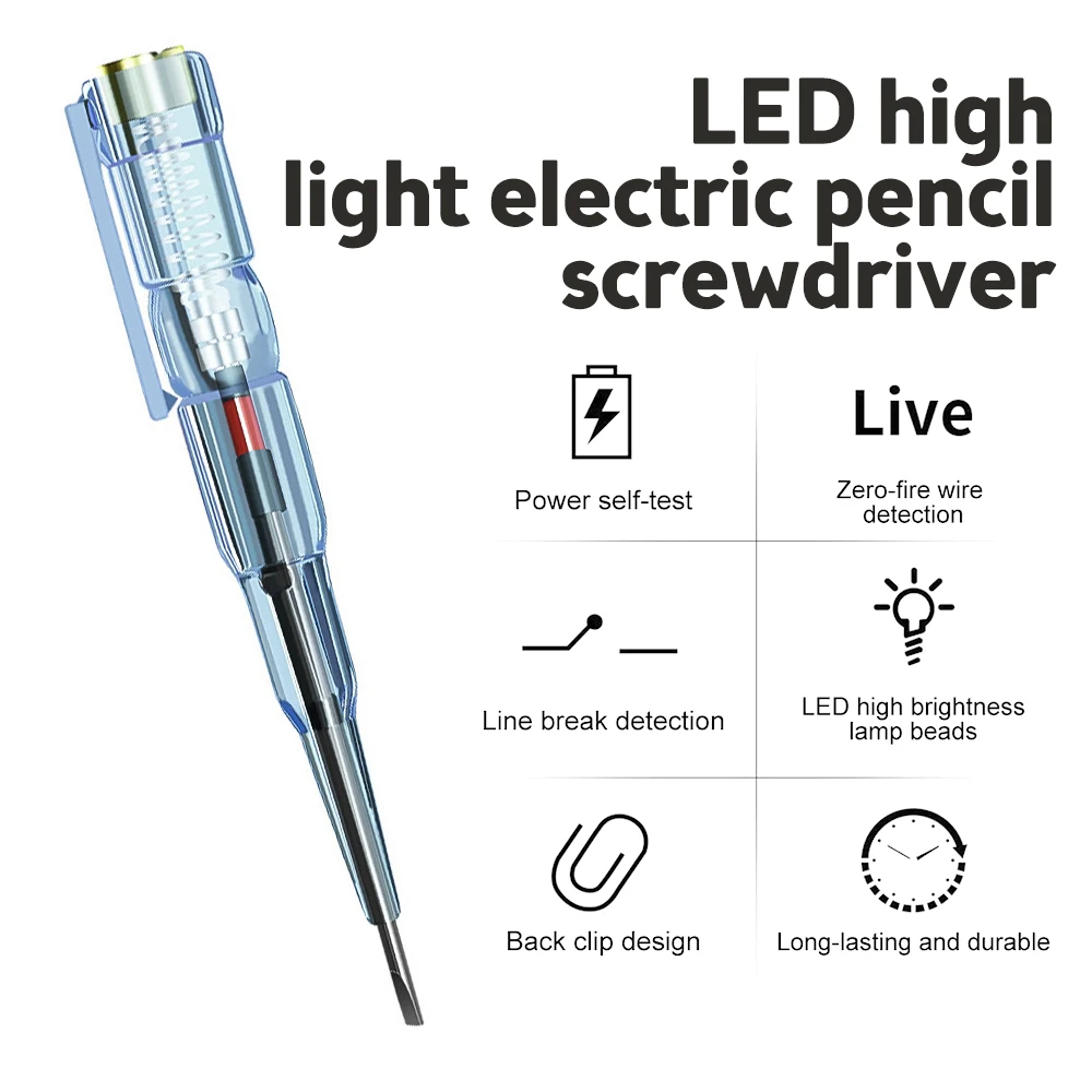 

Intelligent Voltage Tester Pen 70-250V Non-contact Induction Digital Power Detector Pencil Waterproof Electric Screwdriver Probe
