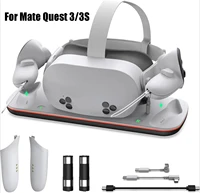VR Headset Charging Dock for Mate Quest 3 Dual Controller Contact Charger Stand With LED Light For Oculus Quest 3 Charge Station - Image 5