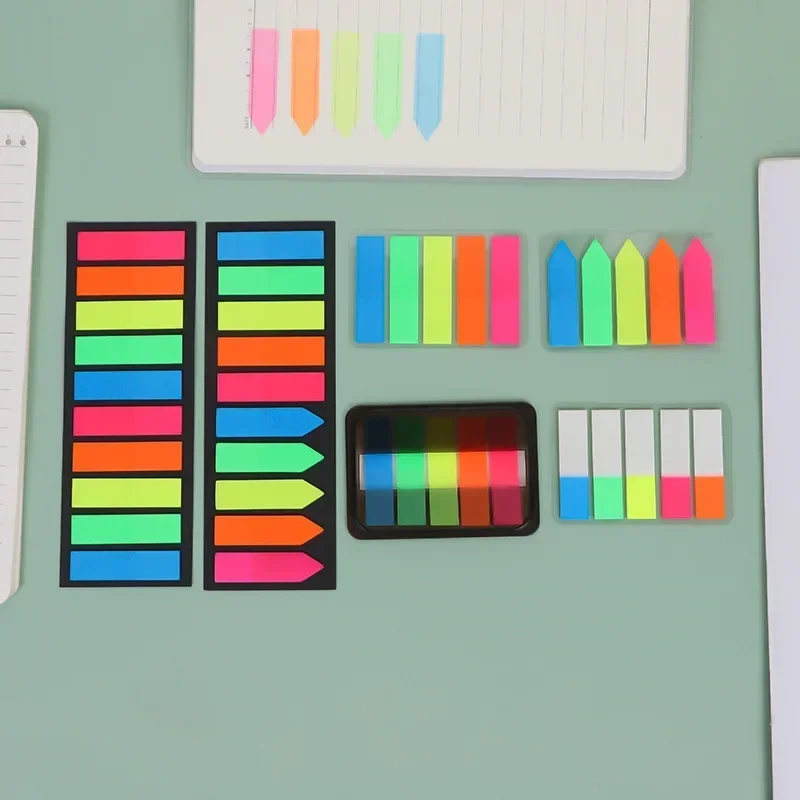 200Sheets Transparent Sticky Notes Self-Adhesive BookMark Posted It Annotation Read Book Clear Tab Kawaii Cute Stationery School 4