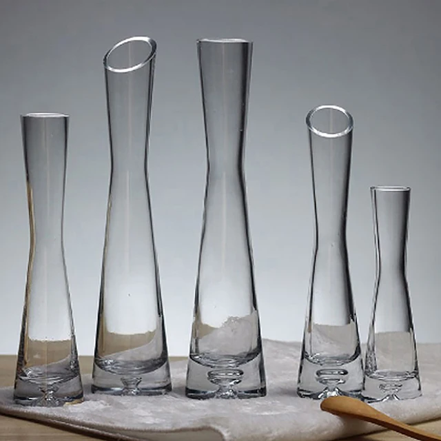Vaso di fiori in vetro trasparente vaso piccolo pianta idroponica terrario di fiori tavolo da camera di lusso decorazioni per la casa decorazione di nozze 5