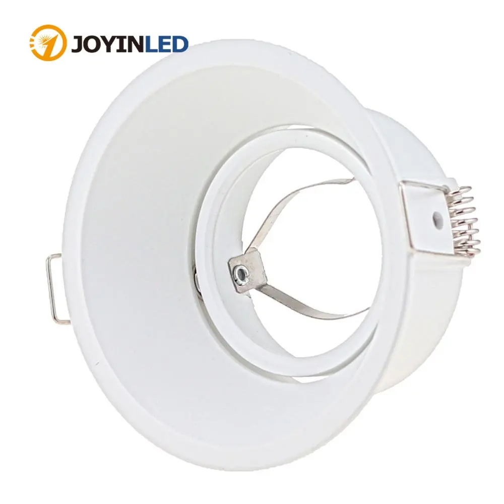 

5pcs/lot Round White Black LED Recessed Ceiling Light Adjustable Frame For GU10 MR16 Fitting Mounting Ceiling Spot Lights Frame