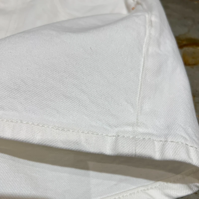2024 New Summer Women Fashion White Hollow Out Letter Casual Office Lady Jeans Shorts High Quality Collection Clothes