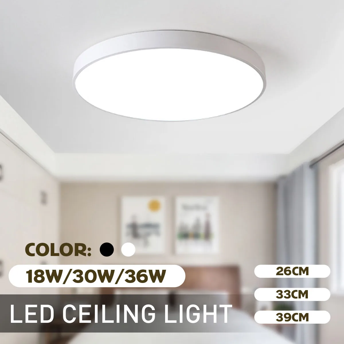 

18W 30W 36W Led Ceiling Lights LED Flush Mount Modern Ceiling Lighting Indoor Round Ultra-thin Ceiling Light Daylight Cold White