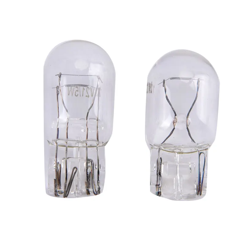

2pcs/lot T20 7443 7440 Signal Light W21/5W 3800K Halogen Bulb Clear Glass Daytime Running Lights Urn Stop Brake Tail DRL Bulbs