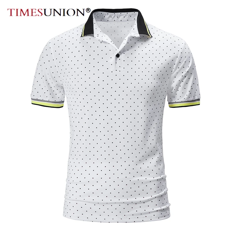 

Polka Dot Print Мужчины Поло Рубашка Новый Короткий Рукав Tee Shirt Дышащий Camisa Masculina Hombre Jerseys Golftennis Мужчины Блузка
