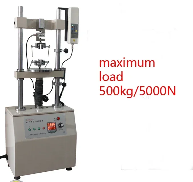 HDV-5000 Electric Double Column Vertical Test Stand 5000N 500KG Motorized Testing Machine 220mm detail image 1