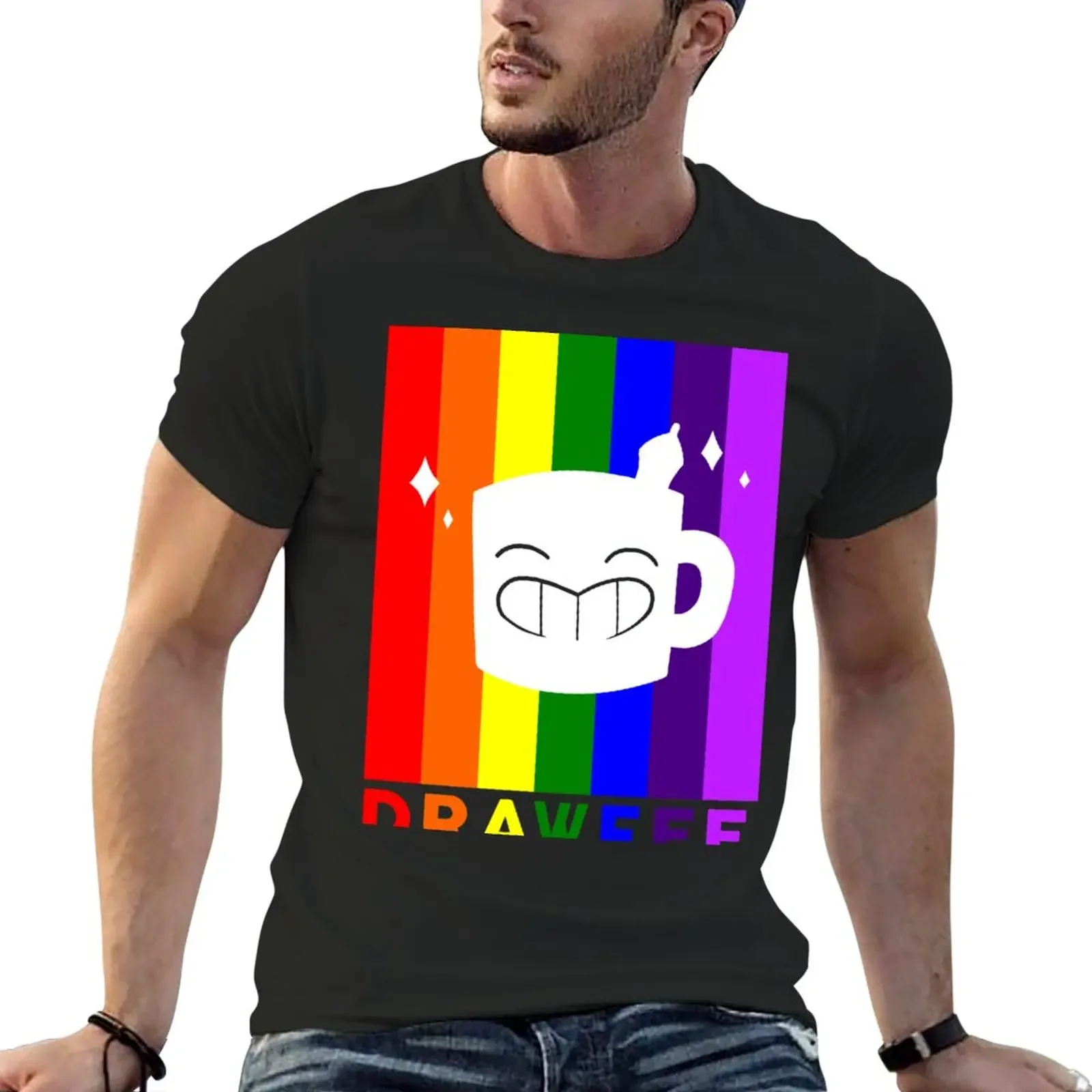 

Drawfee Supports Pride T-Shirt tops customs design your own plain black t shirts men