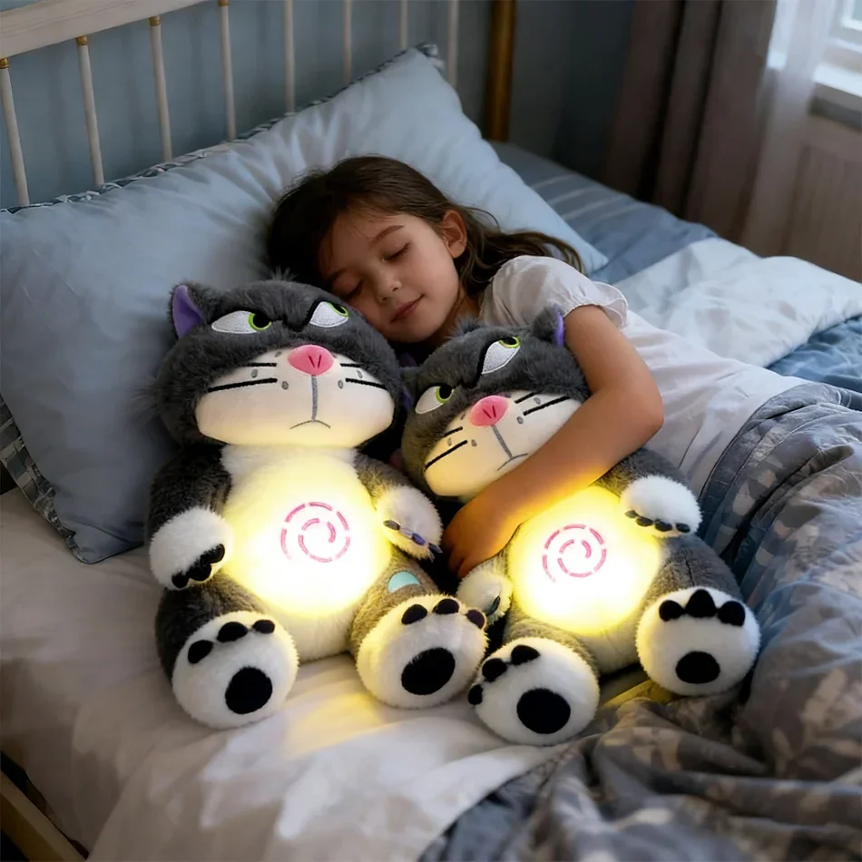 دمية "القط المشاكس" المضيئة – رفيق النوم الناعم