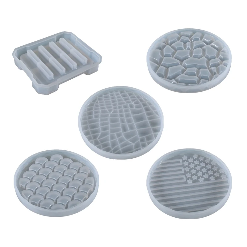 

Different Patterns Tea Tray Mold Making Resin Mold for Cup Mat Drop Shipping