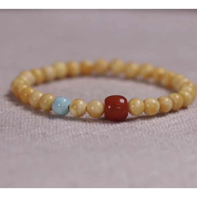 

Натуральный желтый и белый цветок, воск, искусственный бисер, женский браслет-цепочка с одним кольцом, подарок