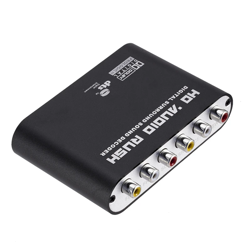 TABLLYUGE AC3 Audio Digital to Analog 5.1 Channel Stereo DAC Converter audio converter adapter audio converter amplifier audio decoder audio converter audio adapter Optical SPDIF Coaxial AUX 3.5Mm to 6RCA Decoder Amplifier