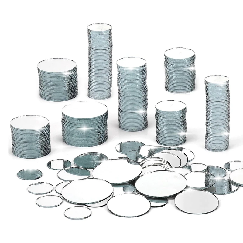 

250 PCS Small Circle Craft Mirror, Mini Round Acrylic Crafts Mosaic Mirror Tiles For Crafts And DIY Projects Supplies