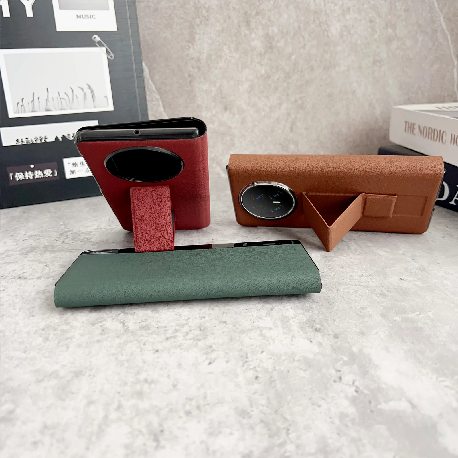 Premium Genuine Leather Flip Cover with Smart Touch for Enhanced Protection and Convenience