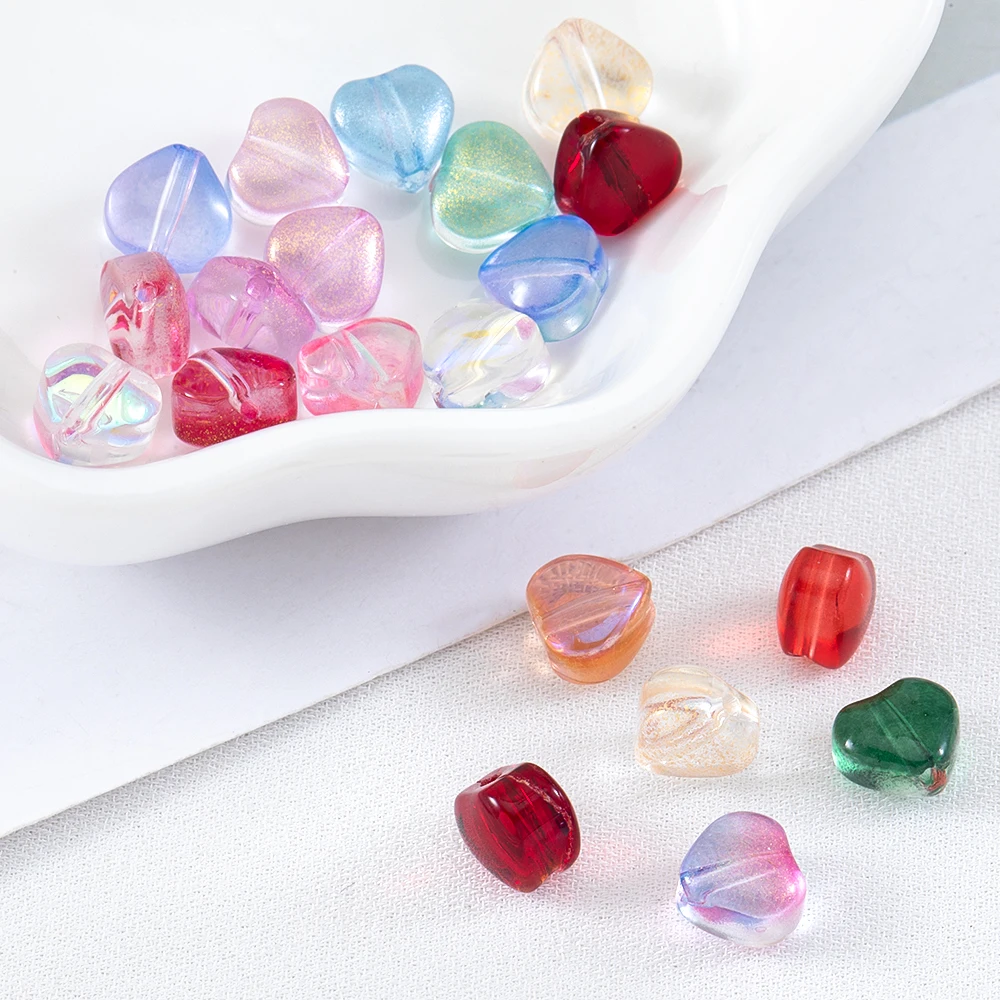 20 Stück AB-Farben-Herzperlen, 6 mm, rotes tschechisches Glas, lose Distanzperlen für DIY-Ohrringe, Halsketten, Schmuckherstellung, Haarnadel-Zubehör – Detail 6