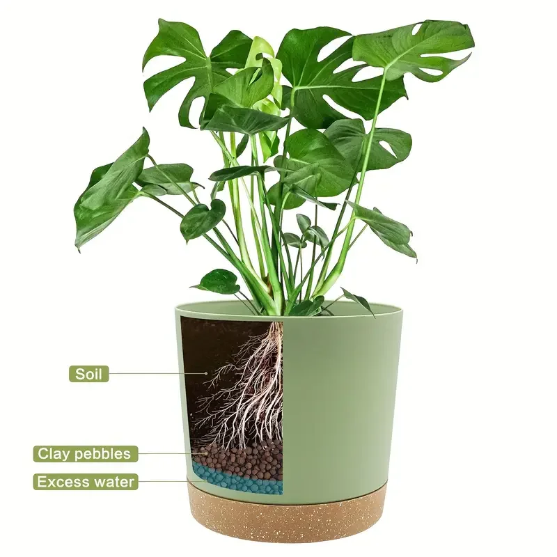2-Piece Flower Pot Set with Saucer 6