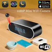 4K HD WIFI Clock Camera 120degree Camera Micro Cam IR Night View Alarm Camcorder Digital Watch Video Mini DVR Oculta Small Cam 2