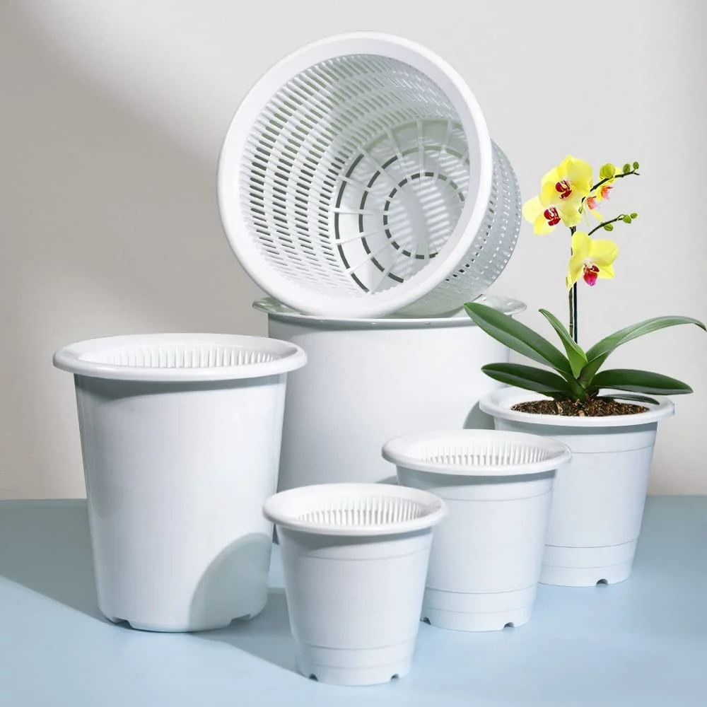 Meshpot Vasi per orchidee a doppio strato con fori per la circolazione