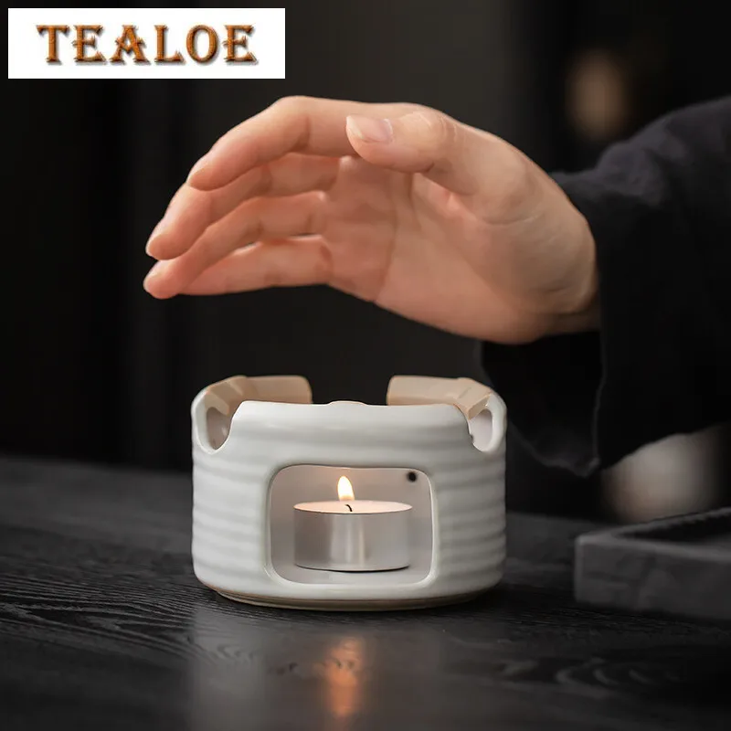 Coarse Pottery Handmade Tea Warmer Household Candle Teapot Warmer Zen Tea Stove Kettle Stand Items Equipment Collections