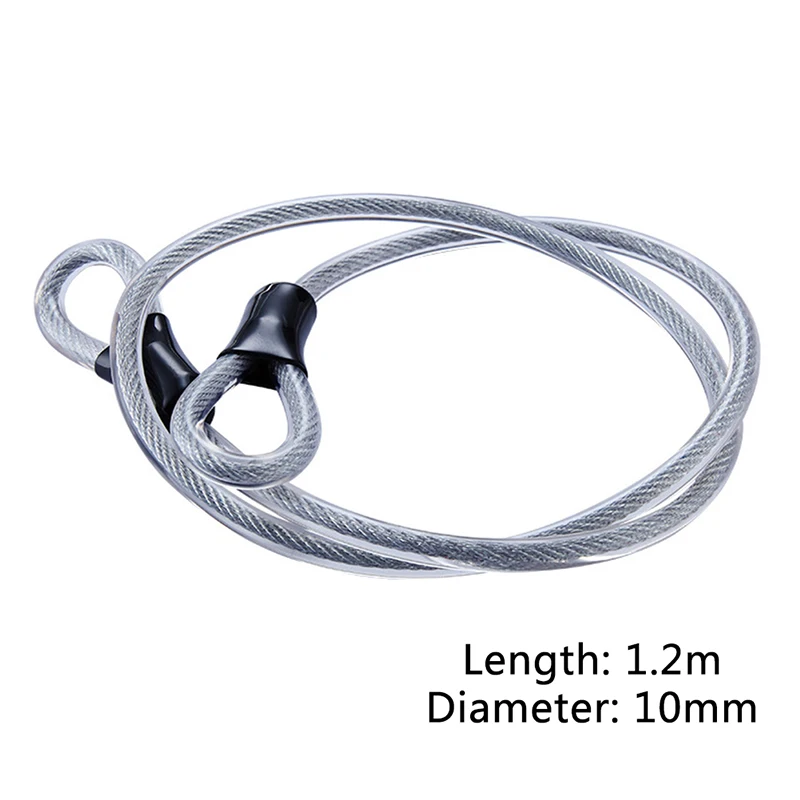 10mm 1.2m Bicycle Lock Wire Cycling Strong Steel Cable Lock Rope Anti-theft