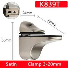  Zinc Alloy Adjustable Glass Clamps Glass Shelf Holder Support Bracket Chrome Alloy Shelf Holder Glass Bracket Satin/Glossy 