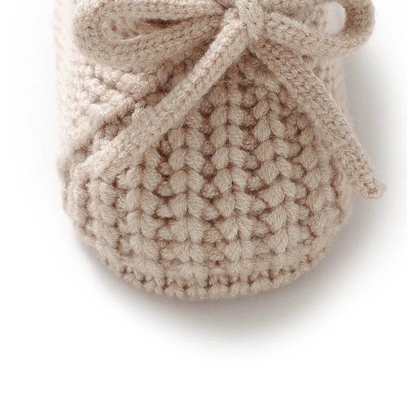 Newborn Baby Shoes Knitted Infant Boys Girls First Boots Fashion Solid Toddler Kid Bed Footwear 0-18M Warm Clothing Accessories 6