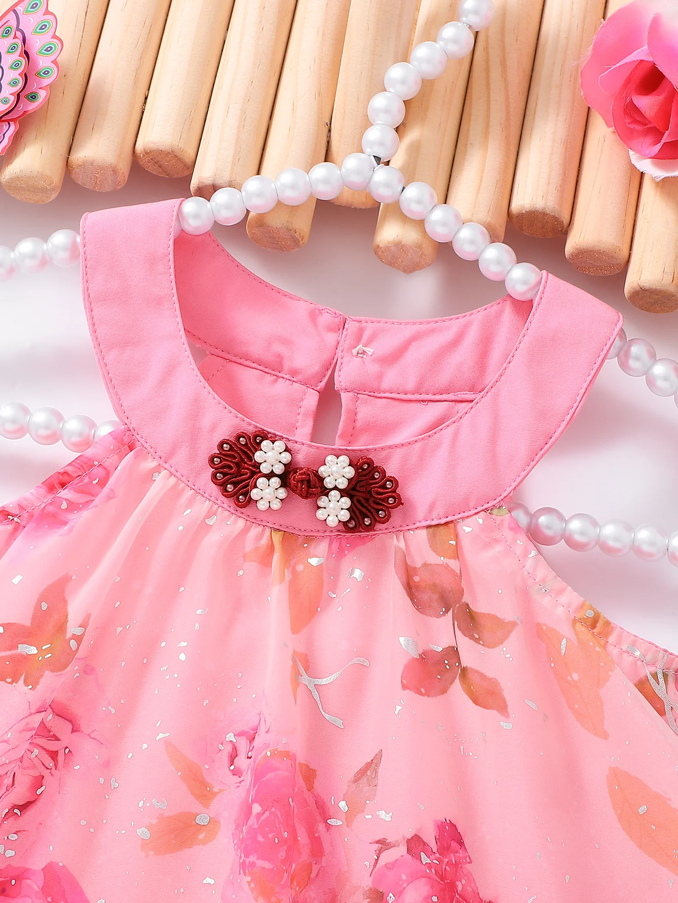 Girls Rose Tulle Party Dress 3