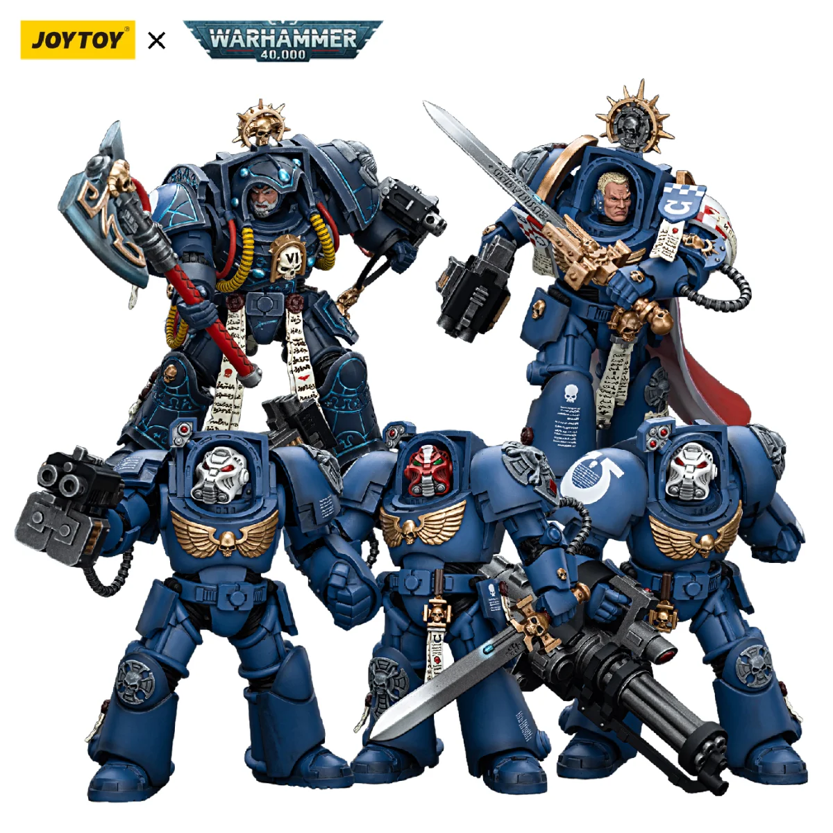 

[Pre-Sale] JOYTOY Warhammer 40K 1/18 Action Figures Ultramarines Terminator Pack Librarian Severus Agemman Toys Free Shipping