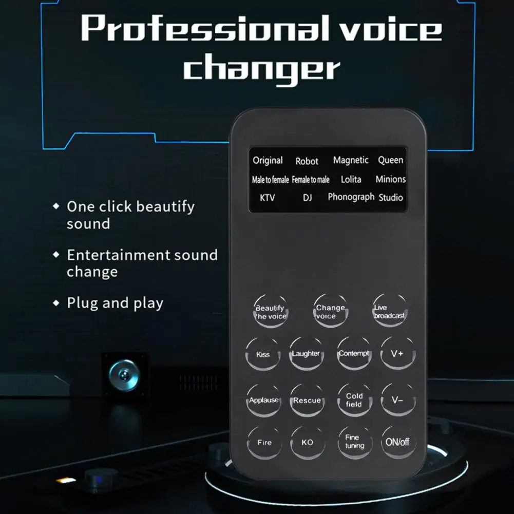 Plastic Useful Universal Sound Changer Device Adapter Mini Voice Modulator Realistic for Recording