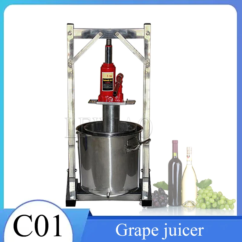 

Manual Juice Pressing Machine Stainless Steel Juicer Selfbrewing Grape Wine Pressing Manor Fruit Ferment Presser
