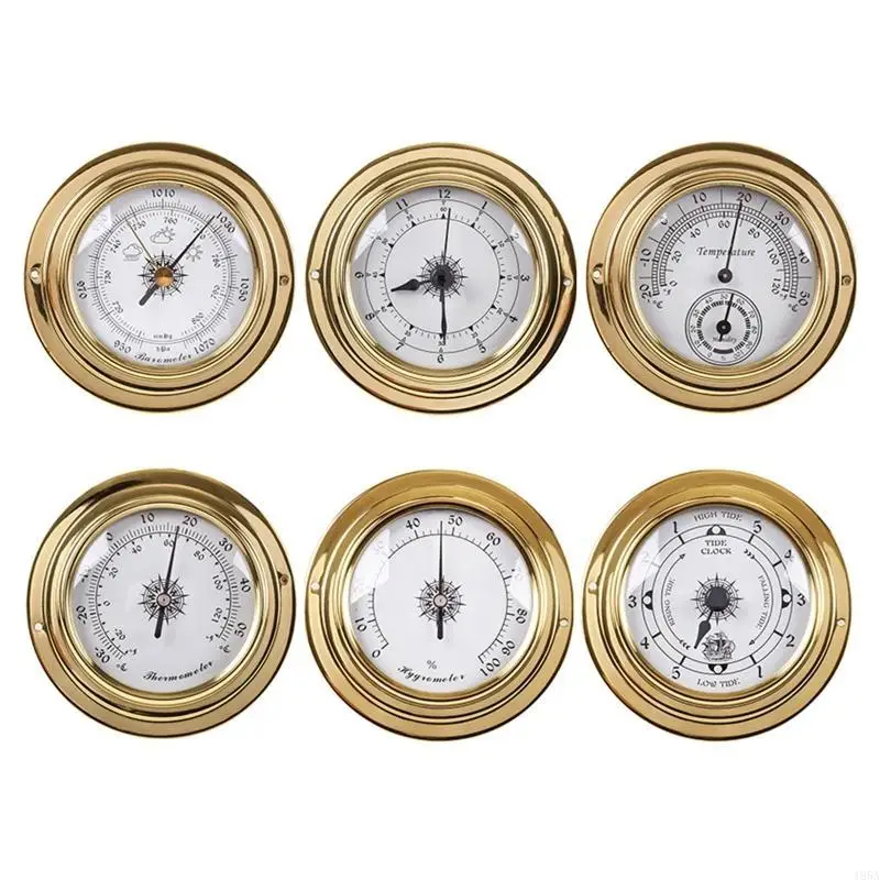 Premium Wall-Mounted Weather Station with Temperature, Humidity, Barometer, and Tide Clock Display