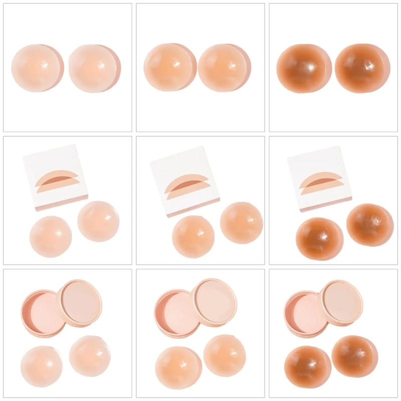 

Self Adhesive Silicone Nipple Pasties for Women Girls Nipple Cover Reusable Nippleless Cover Bras for Dress drop shipping
