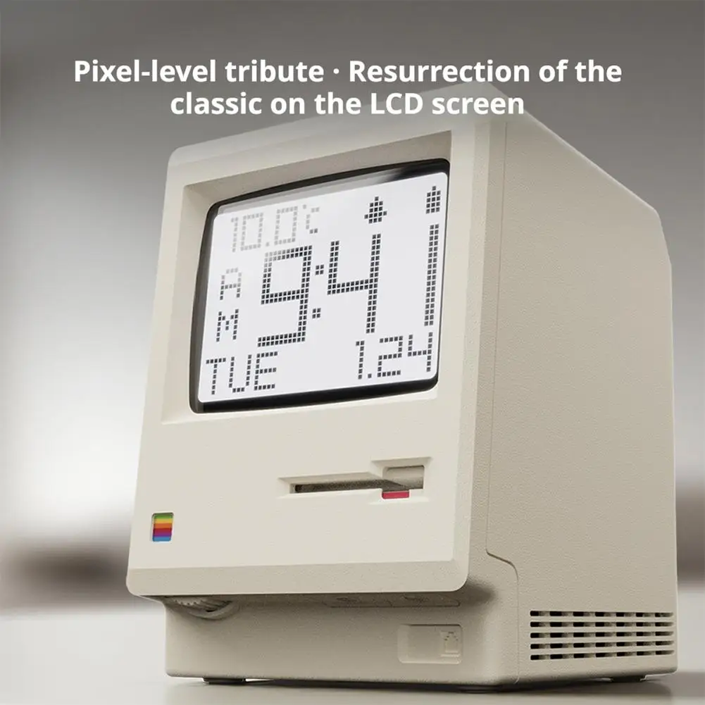 맥락 레트로 알람 시계 창의적인 학생 전용 기상 도구 향수를 불러일으키는 데스크탑 장식 컴퓨터 키보드 액세서리 선물