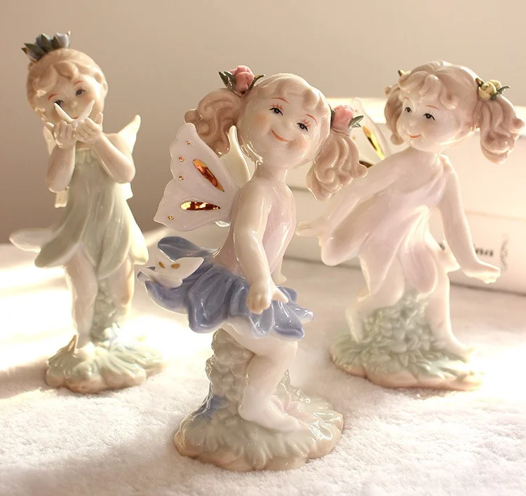 

Little Angel Girl High Temperature Ceramic Decoration Children's Room Decoration