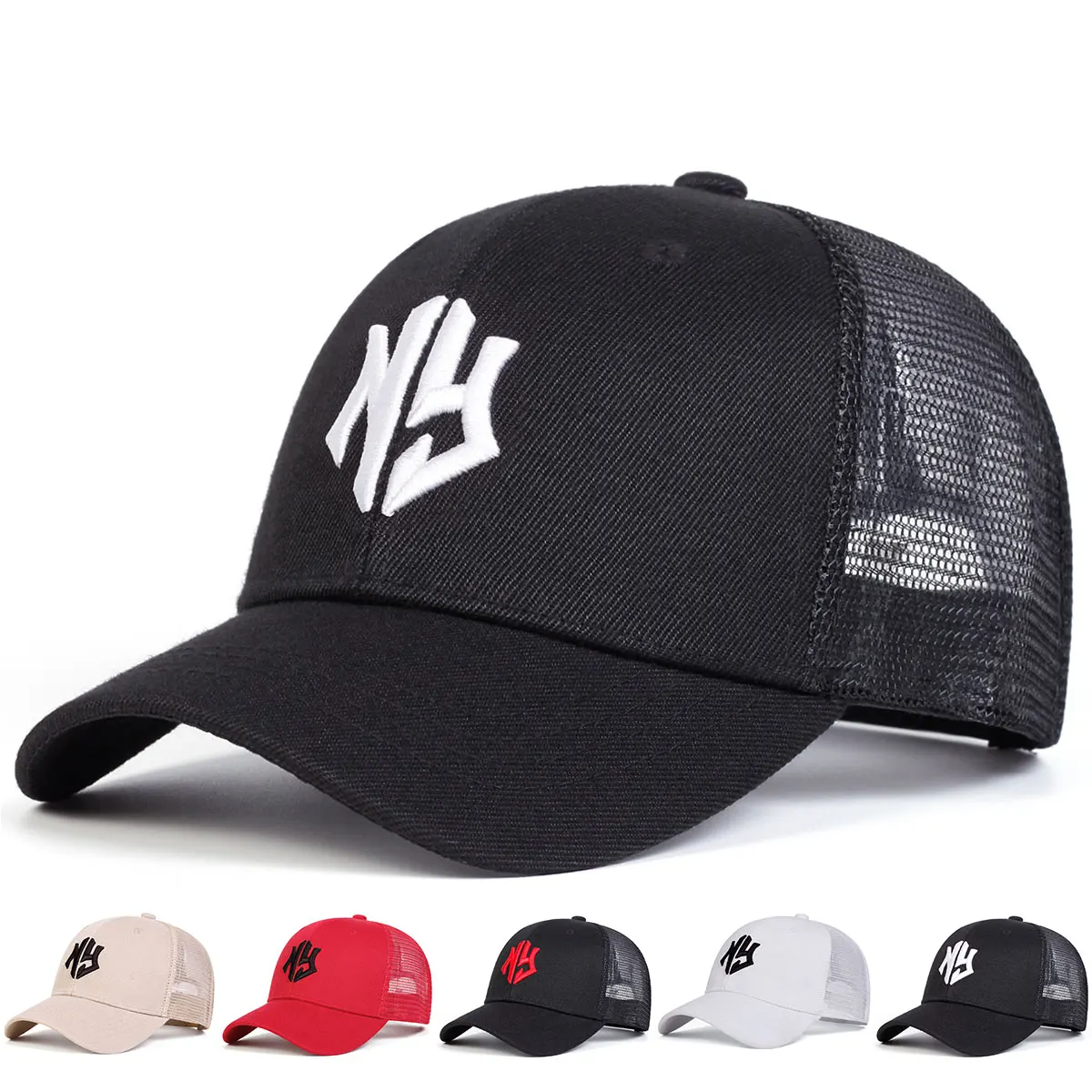 Unisex NG Buchstaben Stickerei Baseball Net Caps Frühling und Sommer Outdoor Einstellbare Casual Hüte Sonnenschutz Hut Sport Cap – Detail 1