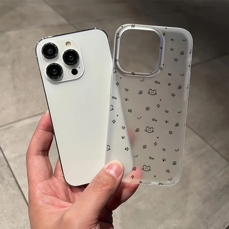 Charming Heart and Cat Paw Design Shockproof Phone Case - Soft, Durable Cover