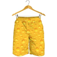 Cartoon Yellow Cheese 3D Printed Beach Shorts Men Kids Board Shorts Summer Swimming Trunks Quick Dry Oversized Surf Ice Shorts 1