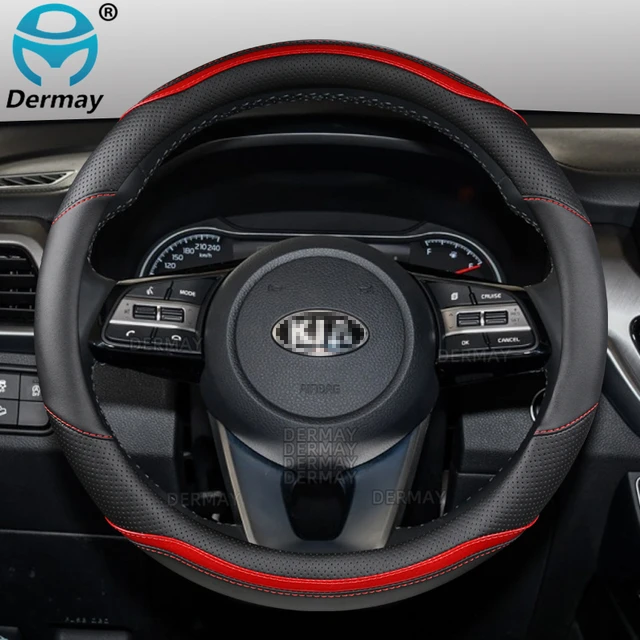 PU Leder Auto Lenkrad Abdeckung für Kia Ceed Sportage Picanto Cerato Seltos  Stonic Stinger Seele Rio 3 4 5 auto Zubehör - AliExpress