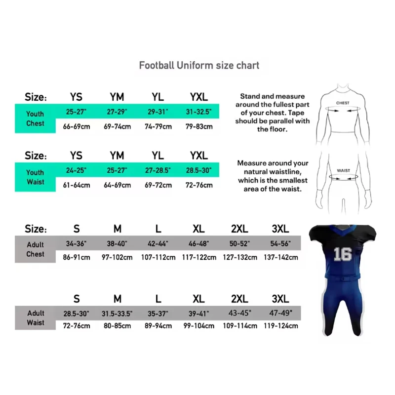 Football Jersey Athletic Shirts Pants Personalized Team Name Number for Men Women Youth Practice Sports Uniform for Team