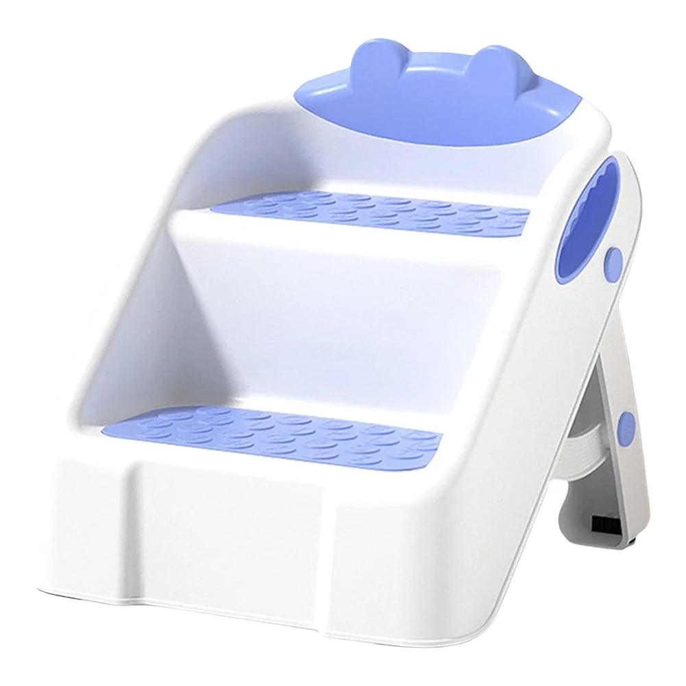 2 Step Stool for Kids Anti-Slip Foldable for Bathroom Sink Potty Toilet