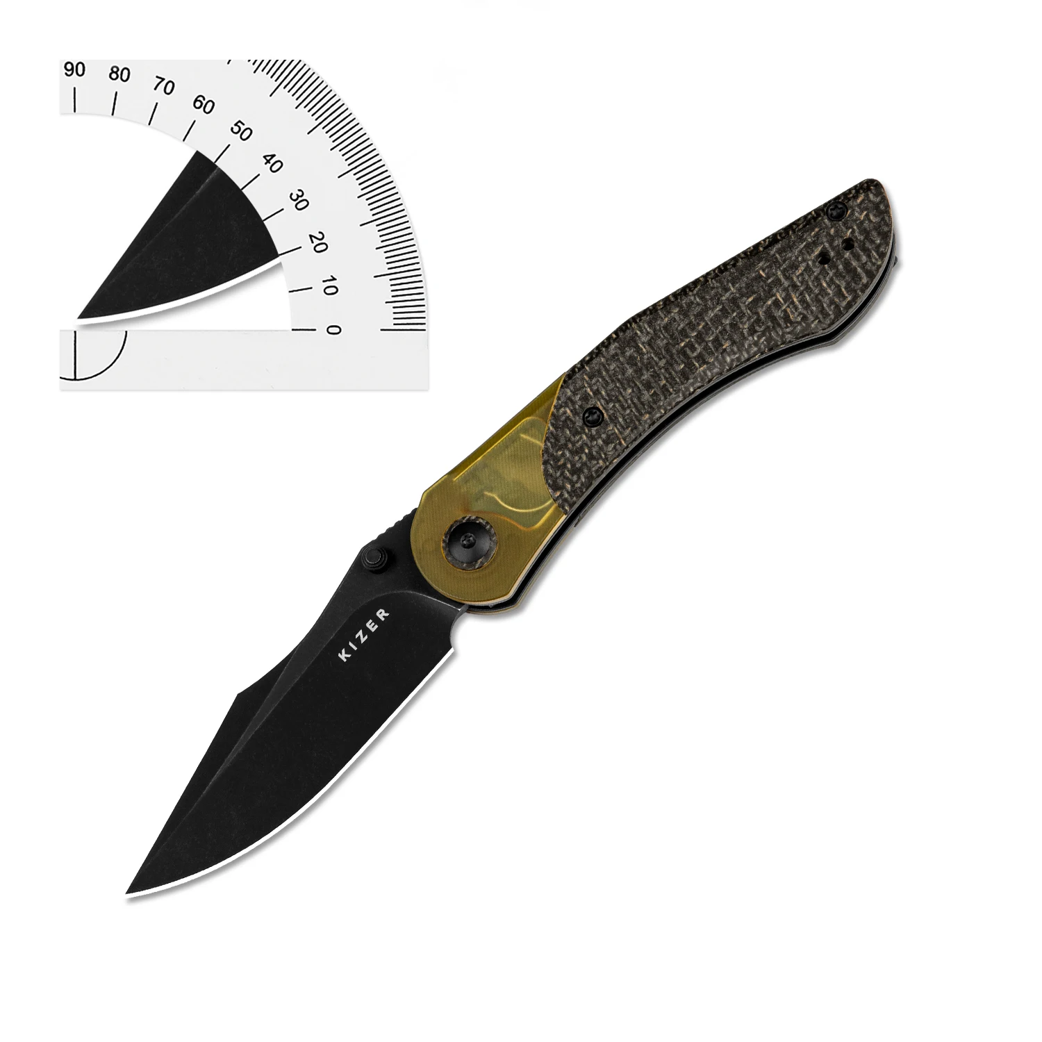 Kizer EDC Folding Knife Mini Mystic V3636C1/A1/A2 154CM/Nitro-V Blade with  Micarta&PEI/Aluminium Handle Outdoor Tactical Knives - AliExpress 1420