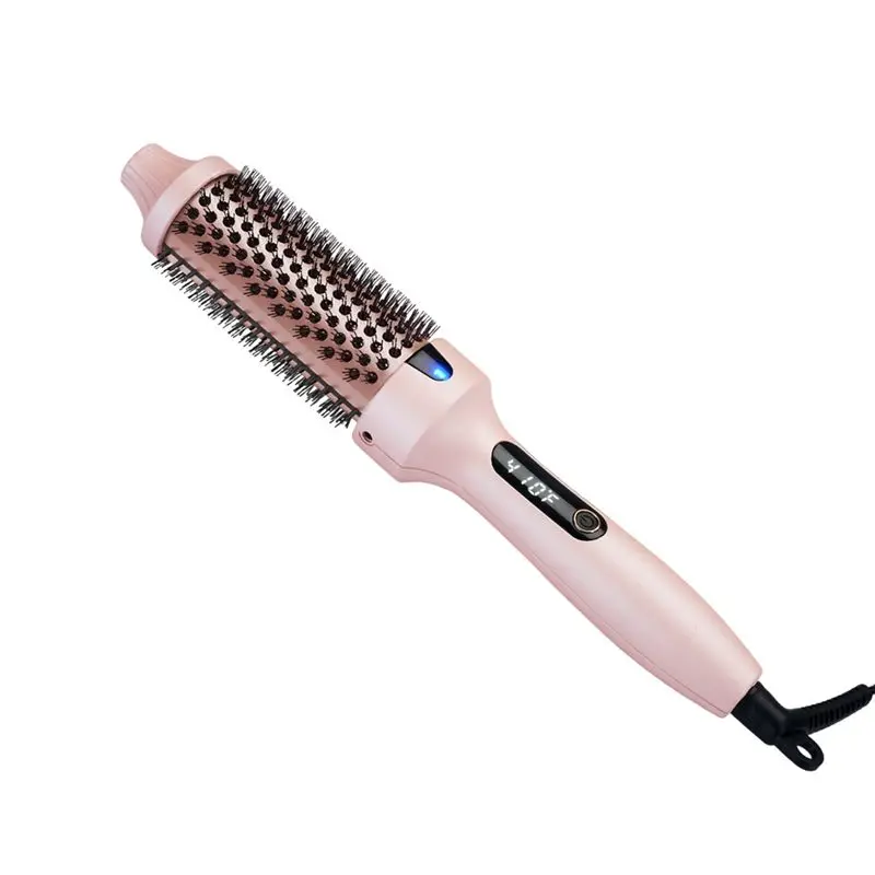 YANA35R Thermal Brush Curling Brush, Negative Ionic Heated Thermal Round Brush For Blowout Look, Curling & Straightener EU Plug