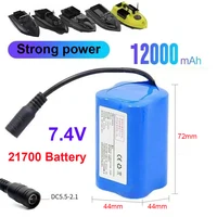 Batterie Lipo 7.4V 12000mAh 21700 pour T188 T888 2011-5 V007 C18 H18, télécommande RC, appât de pêche, bateau, pièces de rechange 2